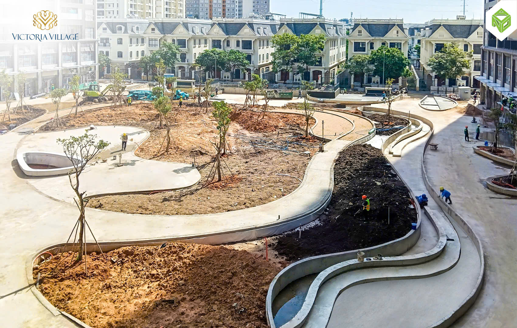 Cáº£nh quan ná»™i khu Victoria Village